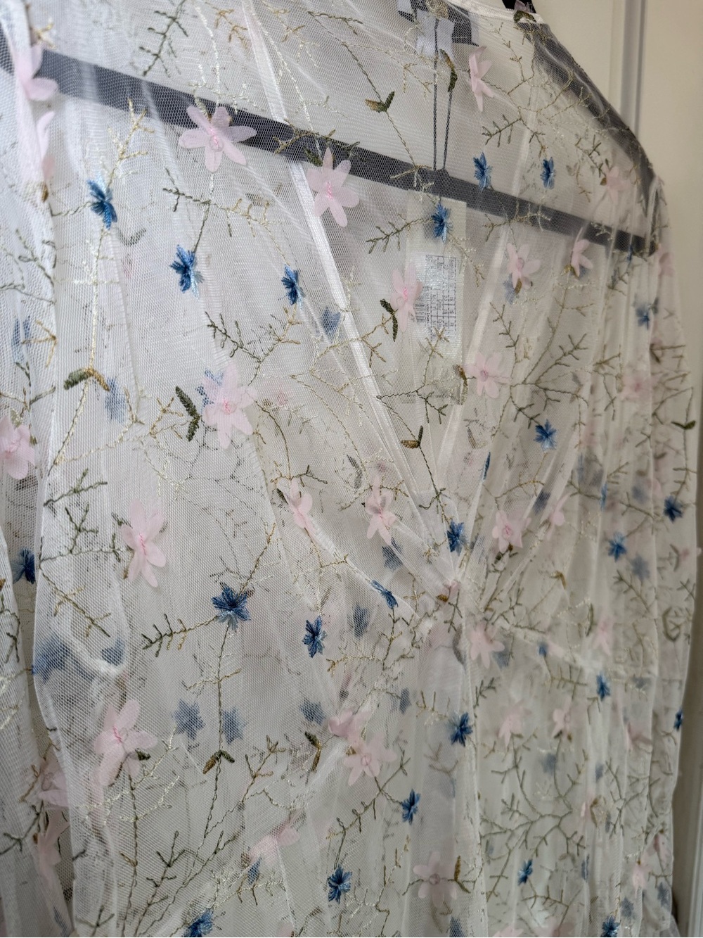 NWT Never Fully Dressed Boho Fairycore Sheer Floral Embroidered Maxi Dress - Picture 8 of 8